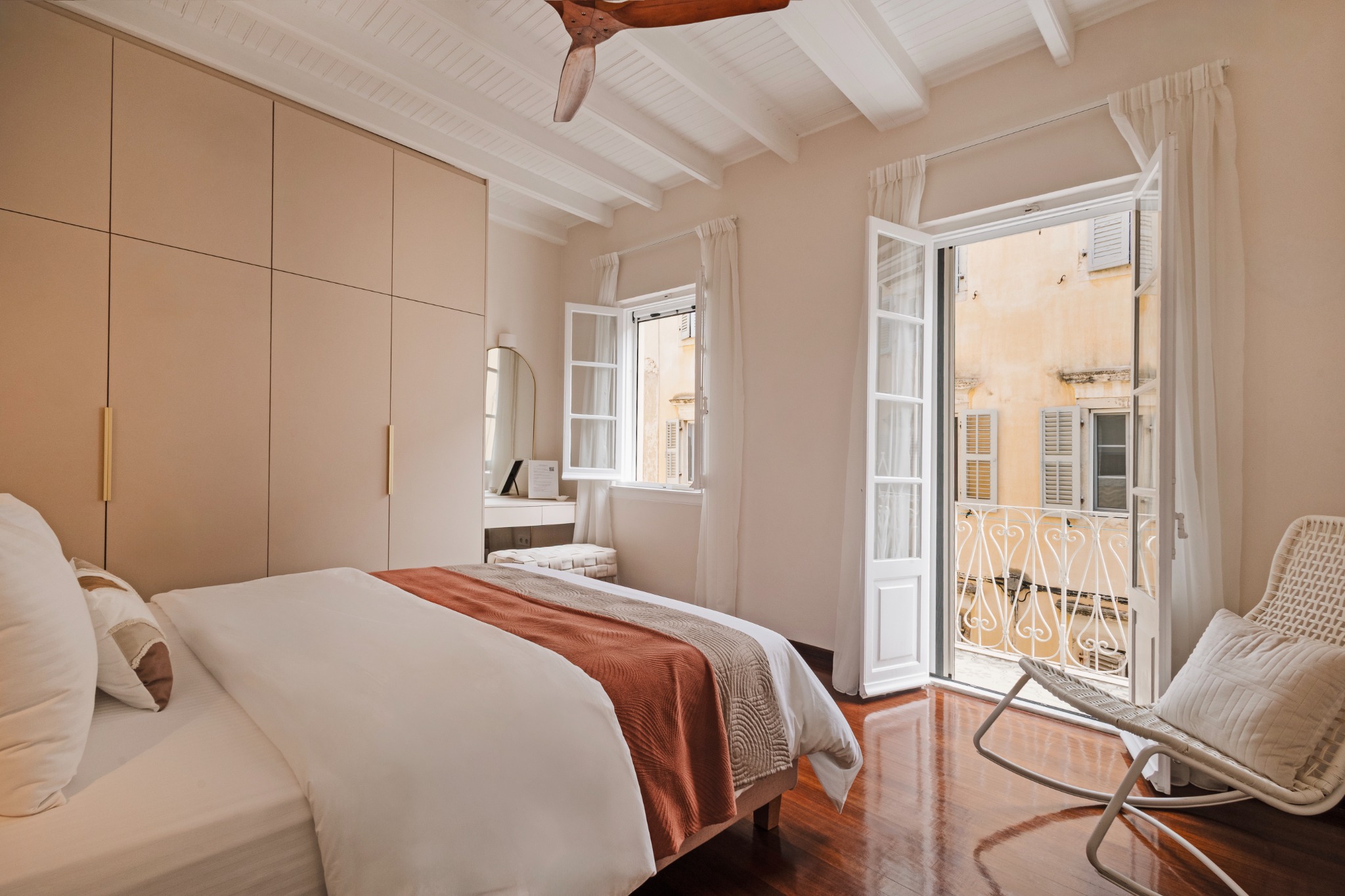 Animo Aesthetic Apartment bedroom in Corfu Old Town
